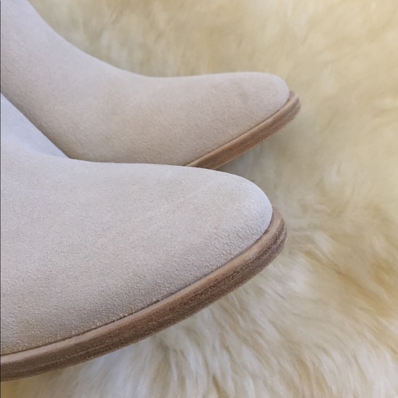 Joie Adria Slouchy Suede Ankle Booties In Latte - Picture 7 of 8